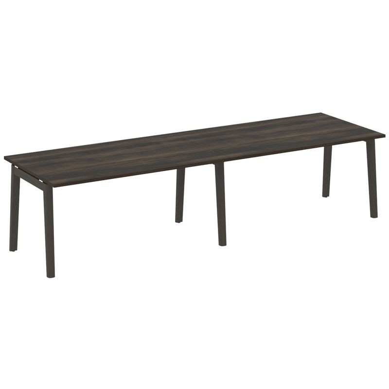 Onix Wood Стол переговорный (2 столешницы) OW.PRG-2.4 Дуб Мали/Дуб Темный/Металл Антрацит 3160*980*7