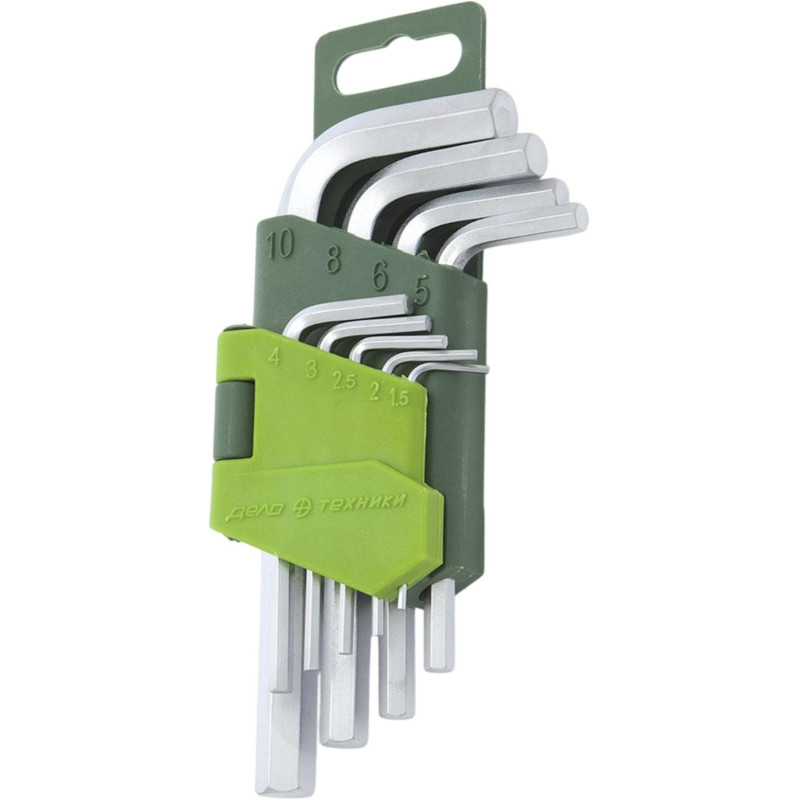 Набор ключей шестигранных коротких 9 шт (1,5-10 мм) Дело Техники 561090