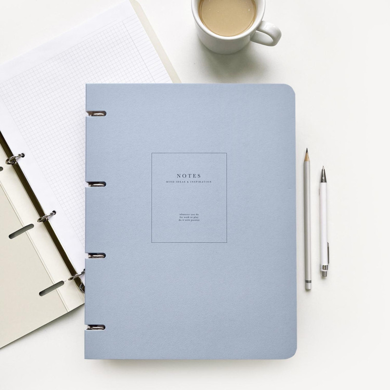 Тетрадь со сменным блоком А4,120л,Be Smart,Notes,голубой,N3759