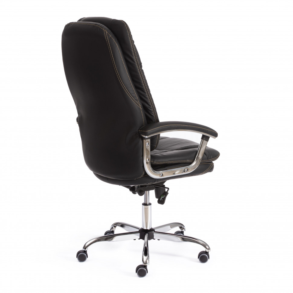 Кресло SOFTY LUX  кож/зам, черный, 36-6