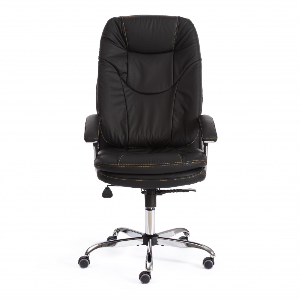 Кресло SOFTY LUX  кож/зам, черный, 36-6