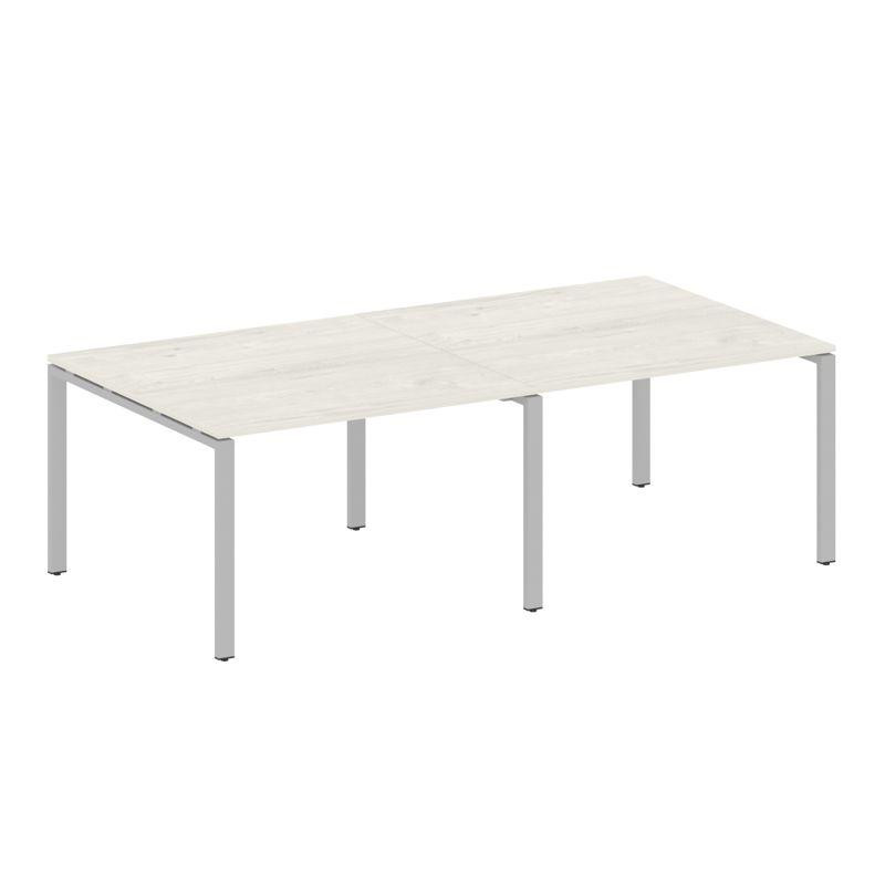 Metal System Переговорный стол (2 столешницы) на П-образном м/к БП.ПРГ-2.2 Дуб Наварра/Металл Серый Metal System Переговорный стол (2 столешницы) на П-образном м/к БП.ПРГ-2.2 Дуб Наварра/Металл Серый