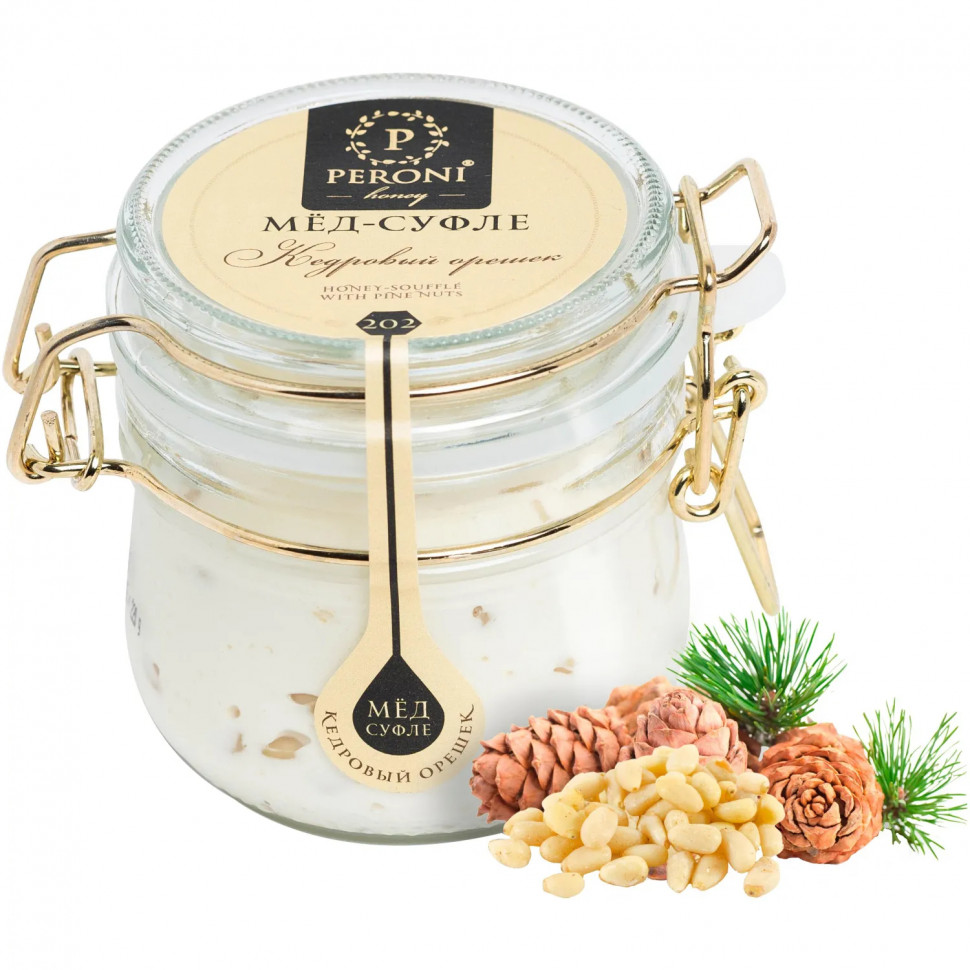 Мед-суфле Peroni-honey 220г №202 коктейль Кедровый орешек