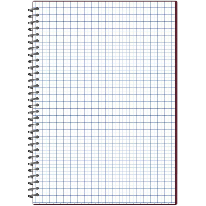 Бизнес-тетрадь А4 120л Attache гребень клетка пластик бордов с тиснен