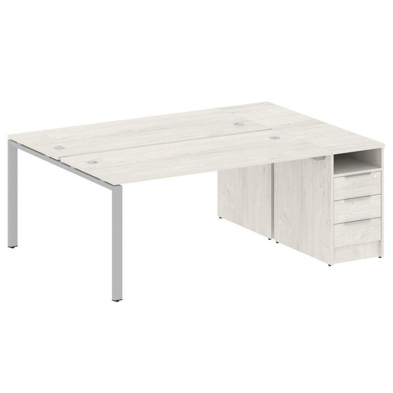 Metal System Рабочая станция с тумбой на П-образном м/к БП.РС-СТП-2.4 Дуб Наварра/Металл Серый 2012* Metal System Рабочая станция с тумбой на П-образном м/к БП.РС-СТП-2.4 Дуб Наварра/Металл Серый 2012*