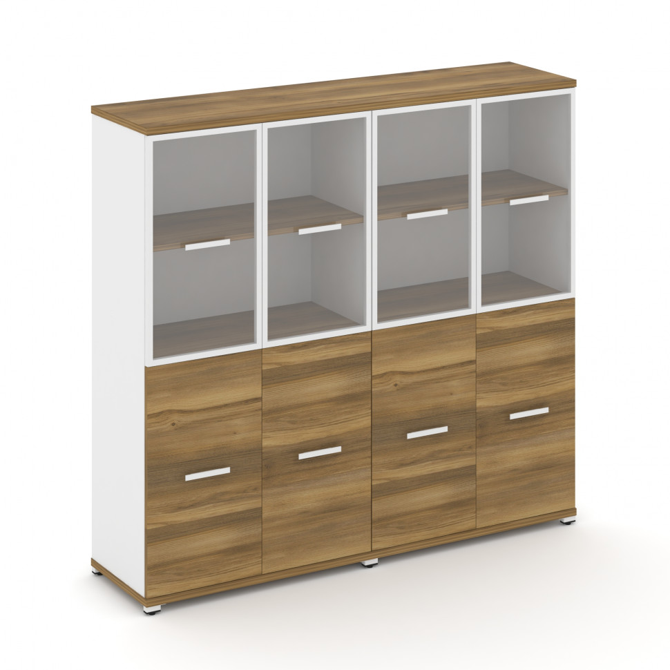 Concept Шкаф 2 широкие секции, 4 ниши CN.STS-422 RPW W Сандал Янтарный/Белый Бриллиант/Металл Белый/ Concept Шкаф 2 широкие секции, 4 ниши CN.STS-422 RPW W Сандал Янтарный/Белый Бриллиант/Металл Белый/