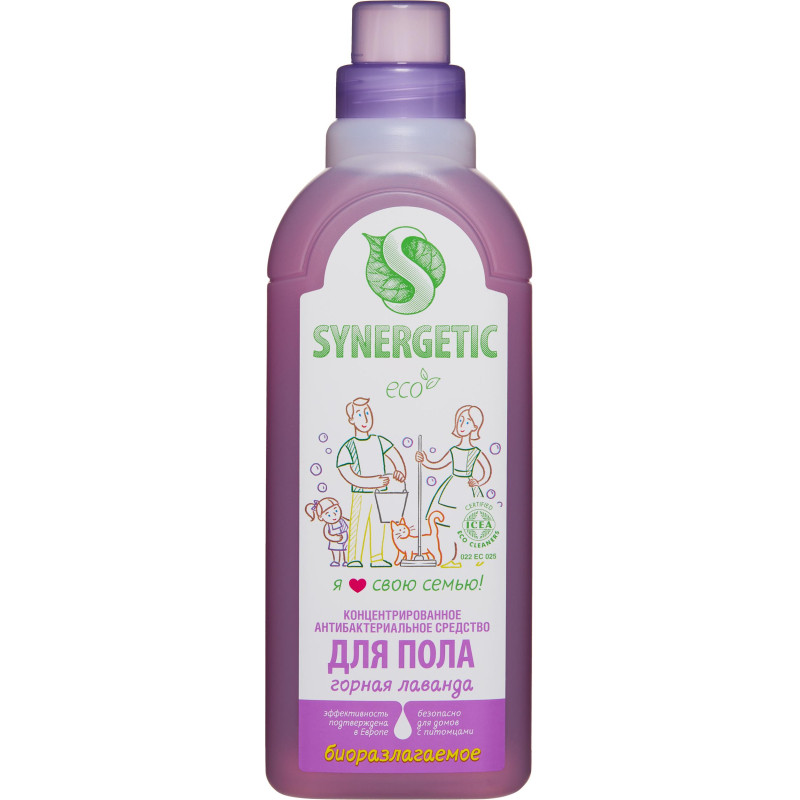 Средство для мытья пола Synergetic Горная лаванда 750мл