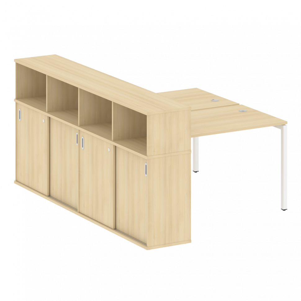 Metal System Quattro Рабочая станция с шкафом-купе на П-образном м/к 40БП.РС-СШК-4.2 Т Акация Лорка/ Metal System Quattro Рабочая станция с шкафом-купе на П-образном м/к 40БП.РС-СШК-4.2 Т Акация Лорка/