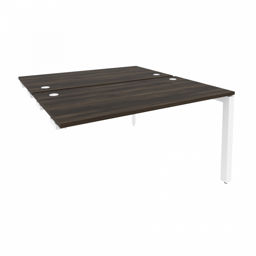 Onix Стол-приставка двойной на П-образном м/к к опорным элем. O.MP-D.SPR-3.7 Дуб Мали/Металл Белый 1