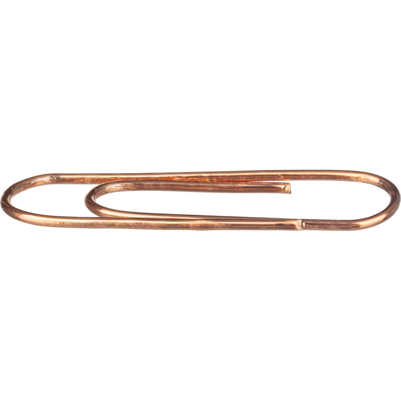 Скрепки ICO омедненные, 28 мм, негофрированные, золотистые, 100 шт/уп