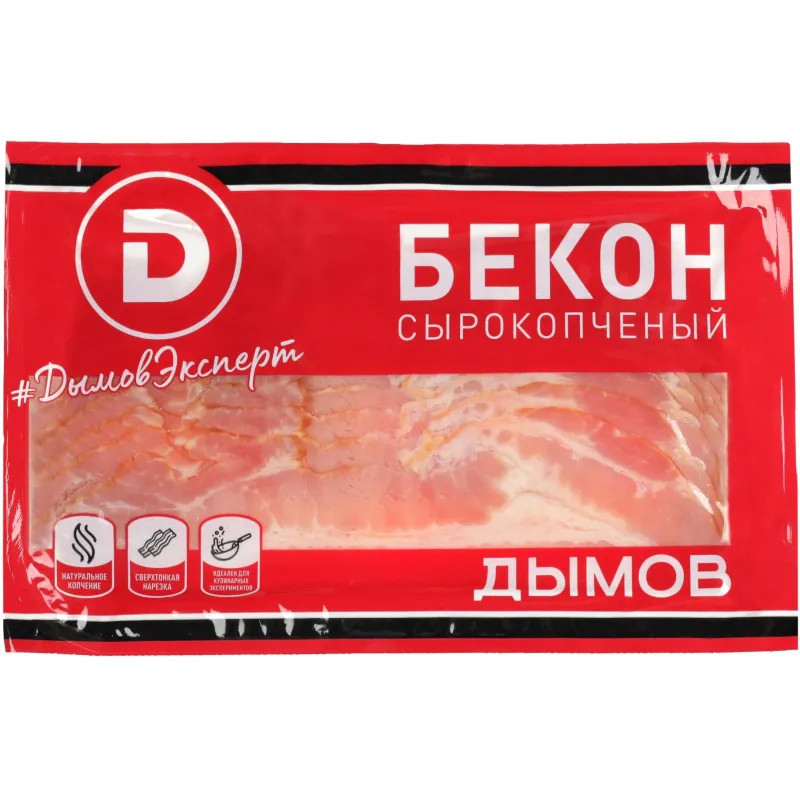 Бекон  с/к Дымов нарезка 200 г