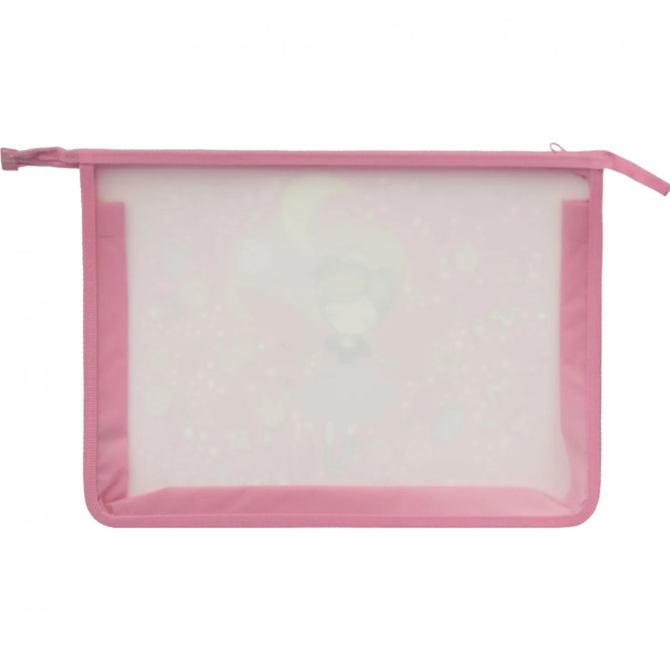 Папка для тетрадей Фея А4 на молнии,пластик,ПТ-813