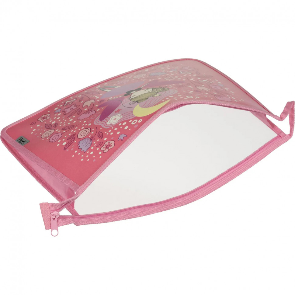 Папка для тетрадей Фея А4 на молнии,пластик,ПТ-813