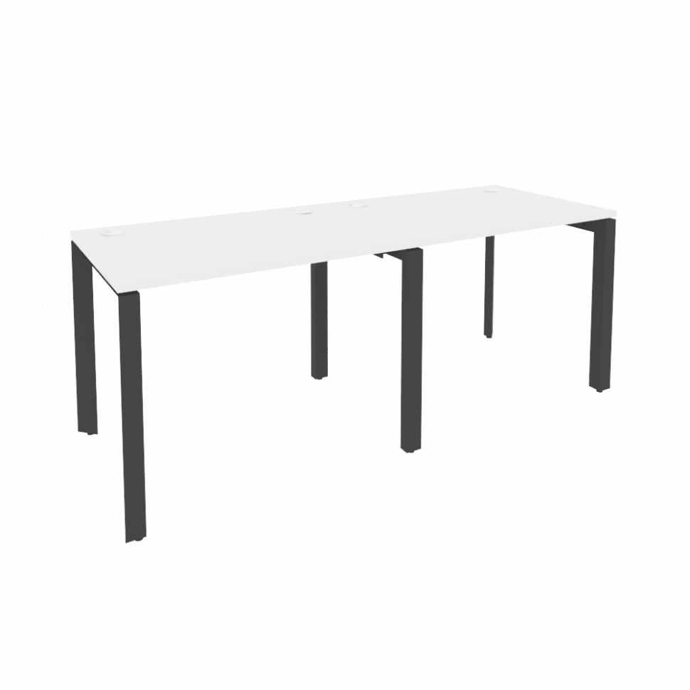 Onix Рабочая станция на П-образном м/к O.MP-RS-2.1.7 Белый Бриллиант/Металл Антрацит 1960*720*750