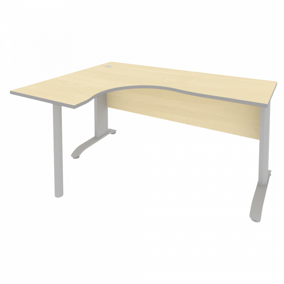 Riva Metal-L Стол криволинейный левый ПЛ.СА-4 (L) Клен Металлик NEW/Металл Серый 1600*1200*750 Riva Metal-L Стол криволинейный левый ПЛ.СА-4 (L) Клен Металлик NEW/Металл Серый 1600*1200*750