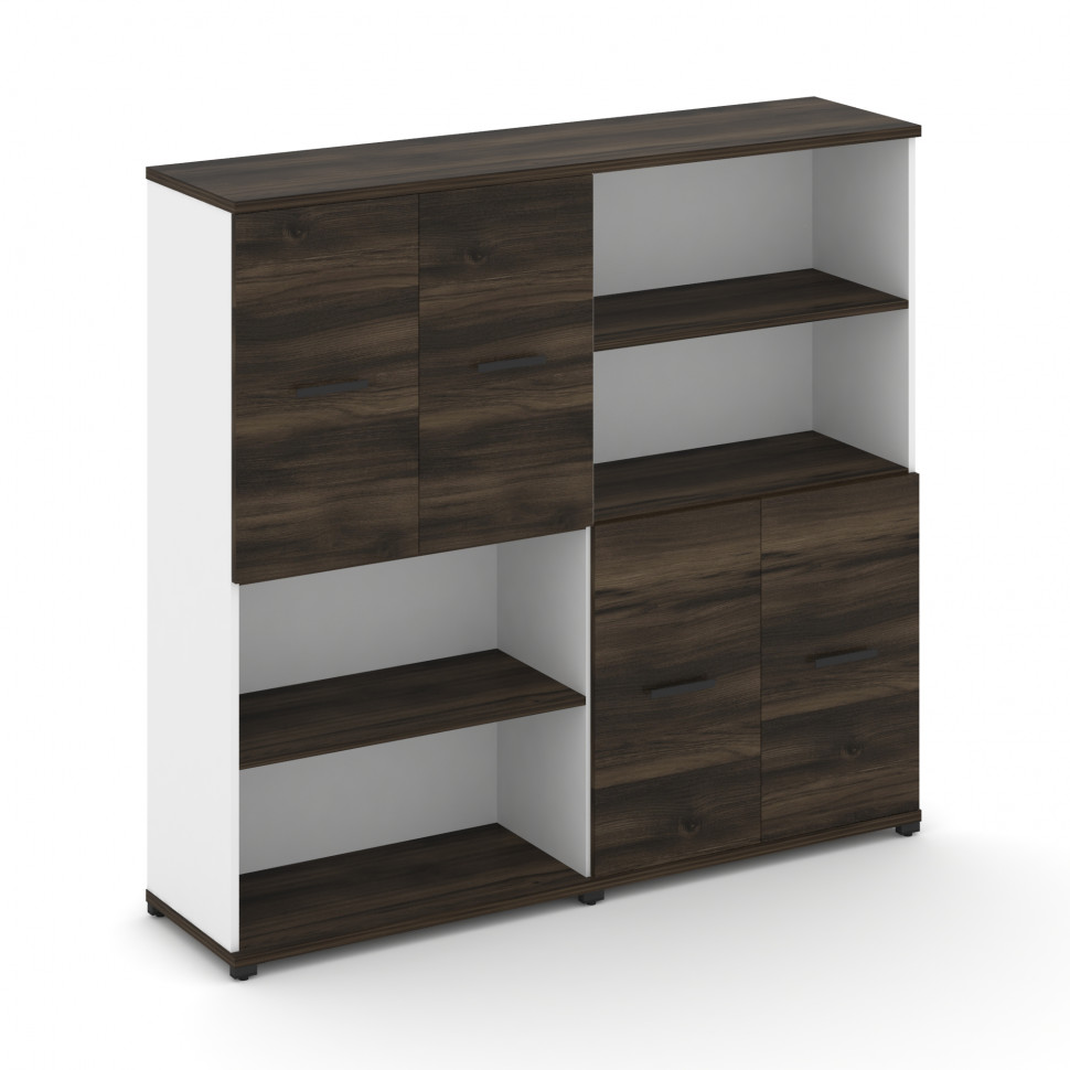 Concept Набор №421.S CN.STSN-421 B Дуб Мали/Белый Бриллиант/Металл Черный 1668*420*1554