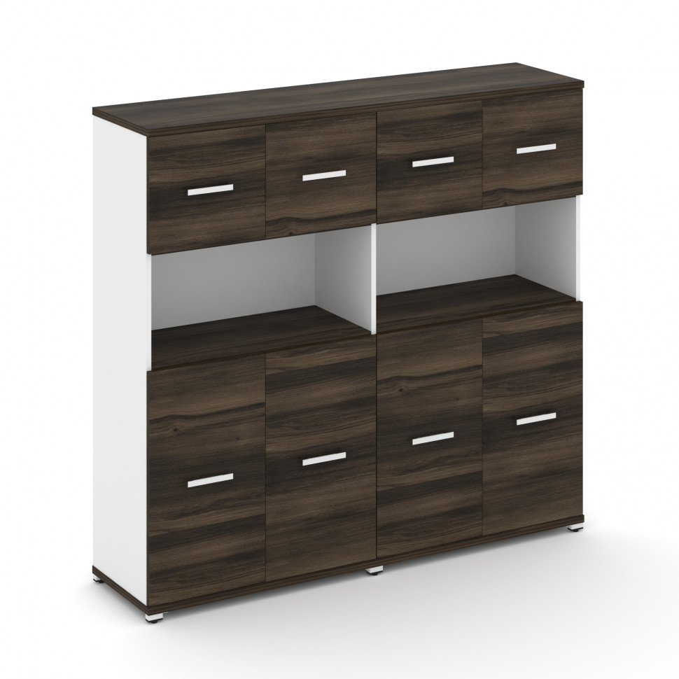 Concept Шкаф 2 широкие секции, 4 ниши CN.STS-425 W Дуб Мали/Белый Бриллиант/Металл Белый 1668*420*15 Concept Шкаф 2 широкие секции, 4 ниши CN.STS-425 W Дуб Мали/Белый Бриллиант/Металл Белый 1668*420*15