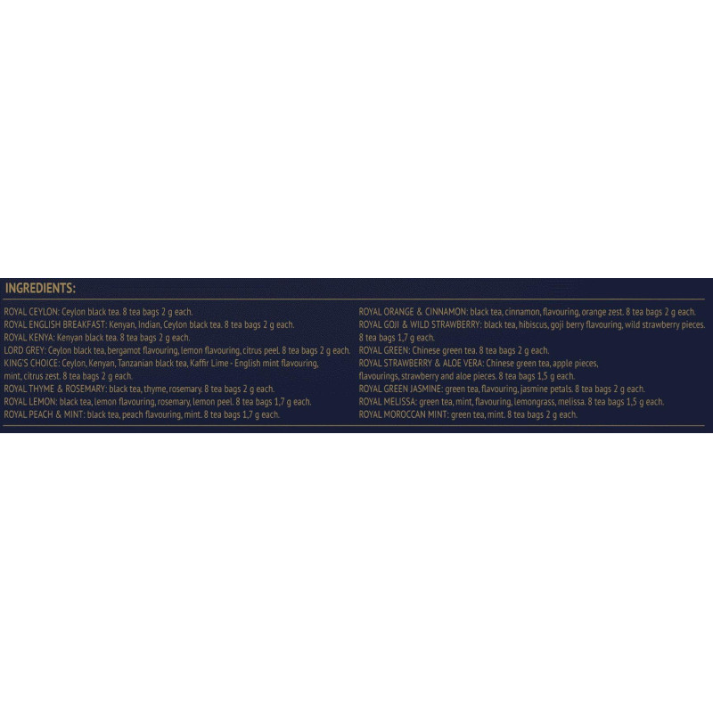 Чай ассорти в пакетиках Richard Royal Tea Collection 15 видов, 120пак