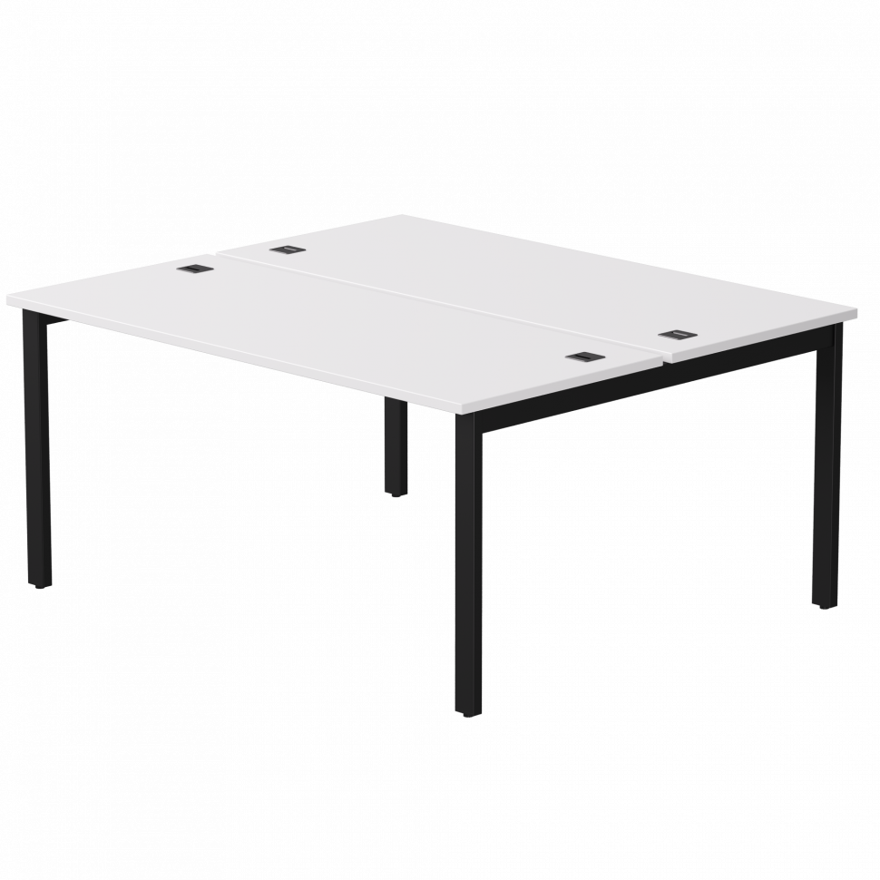 Бенч-система на 2 места Everprof EVO (ЭВО) на металлокаркасе 1580х670(1370)x755 Белый/Черный