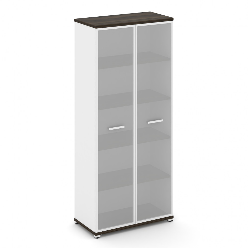 Concept Шкаф 1 широкая секция, 5 ниш CN.STS-518 RMW W Дуб Мали/Белый Бриллиант/Металл Белый/Сатин 83