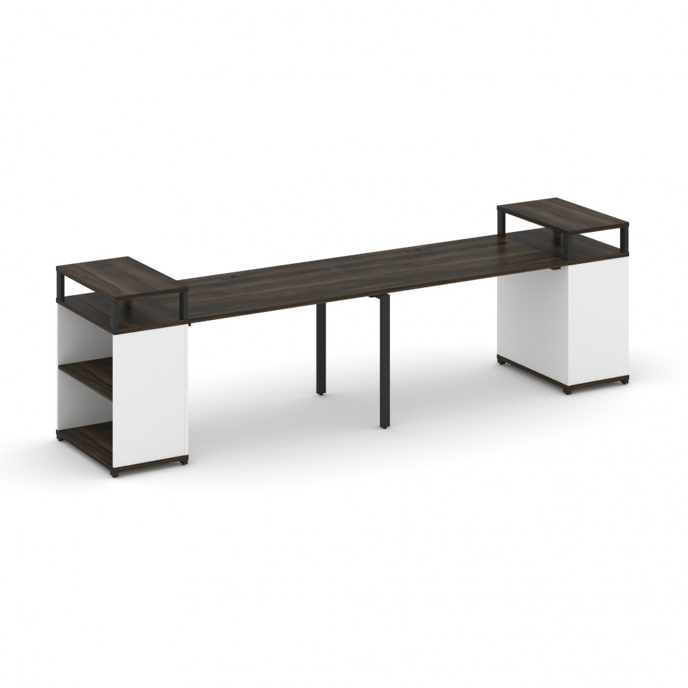 Concept Рабочая станция с опорными стеллажами с верх. горизонтами CN.ORS-206 Дуб Мали/Белый Бриллиан Concept Рабочая станция с опорными стеллажами с верх. горизонтами CN.ORS-206 Дуб Мали/Белый Бриллиан