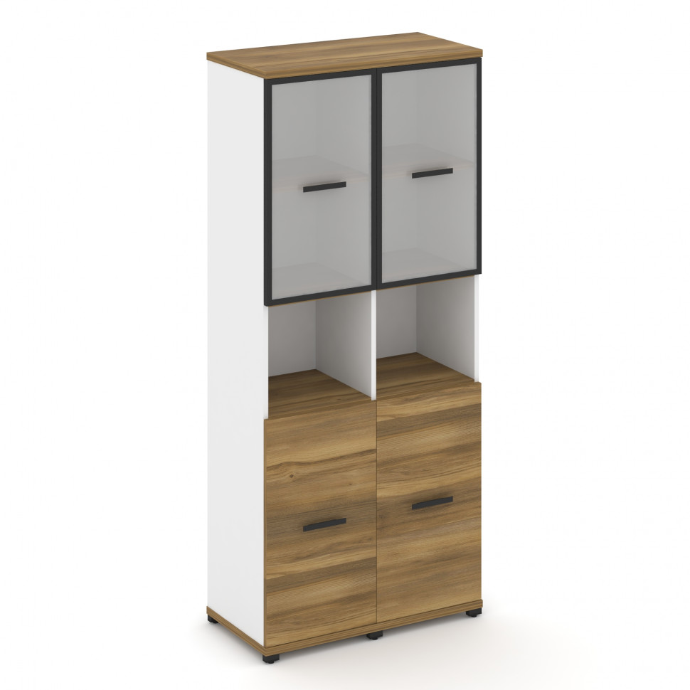 Concept Шкаф 2 узкие секции, 5 ниш CN.STU-523 RMB B Сандал Янтарный/Белый Бриллиант/Металл Черный/Са