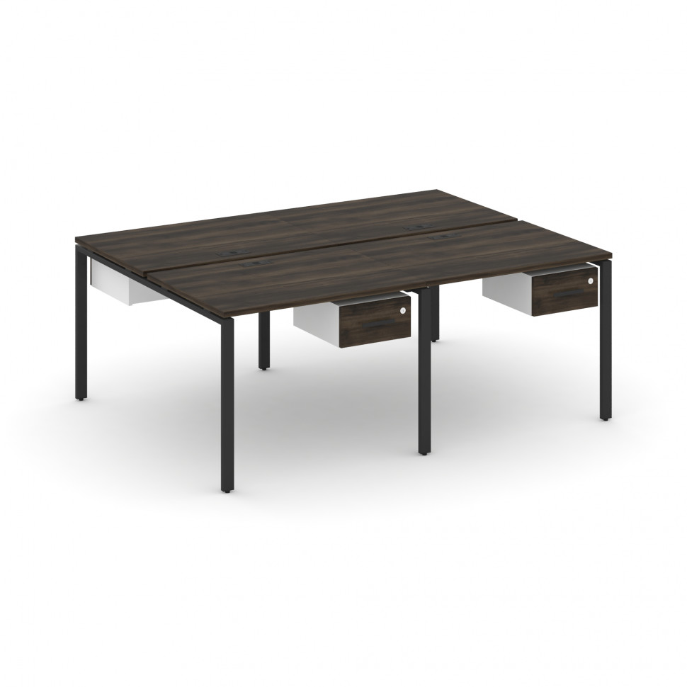 Concept Рабочая станция двухсторонняя с подвесными тумбами на 4 места CN.DRS-129 B Дуб Мали/Белый Бр Concept Рабочая станция двухсторонняя с подвесными тумбами на 4 места CN.DRS-129 B Дуб Мали/Белый Бр