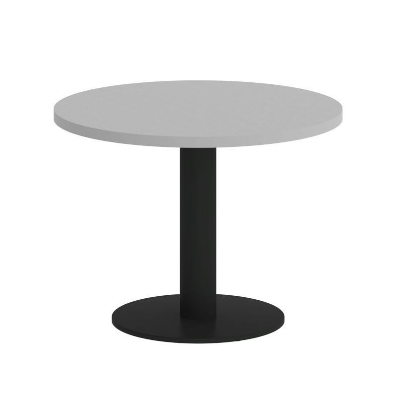 Riva Стол журнальный круглый А.СЖ-1 Серый/Металл Черный 600*600*450