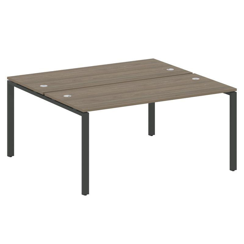 Metal System Рабочая станция на П-образном м/к БП.РАС-СП-2.4 Вяз Благородный/Металл Антрацит 1600*14
