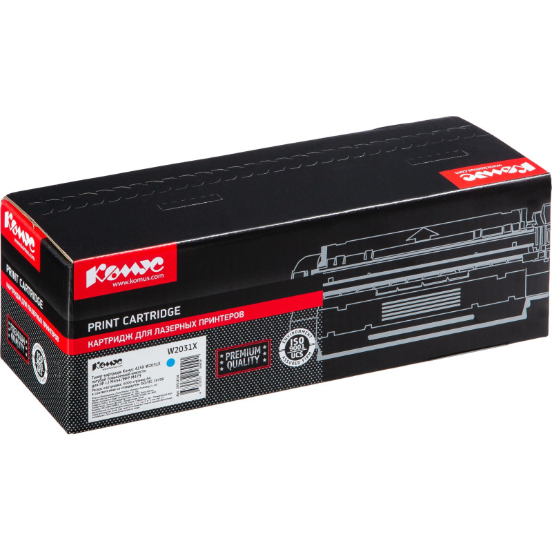 Картридж лазерный Комус 415X W2031X гол. пов. емк. для HP LJ M454/M479
