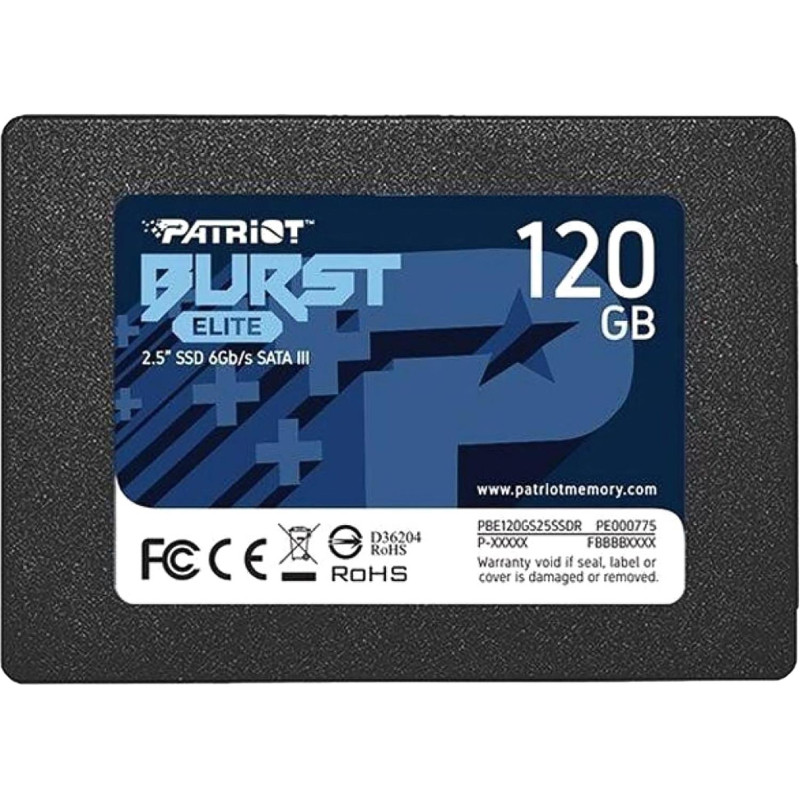SSD накопитель Patriot SATA III 120Gb Burst Elite 2.5 (PBE120GS25SSDR)