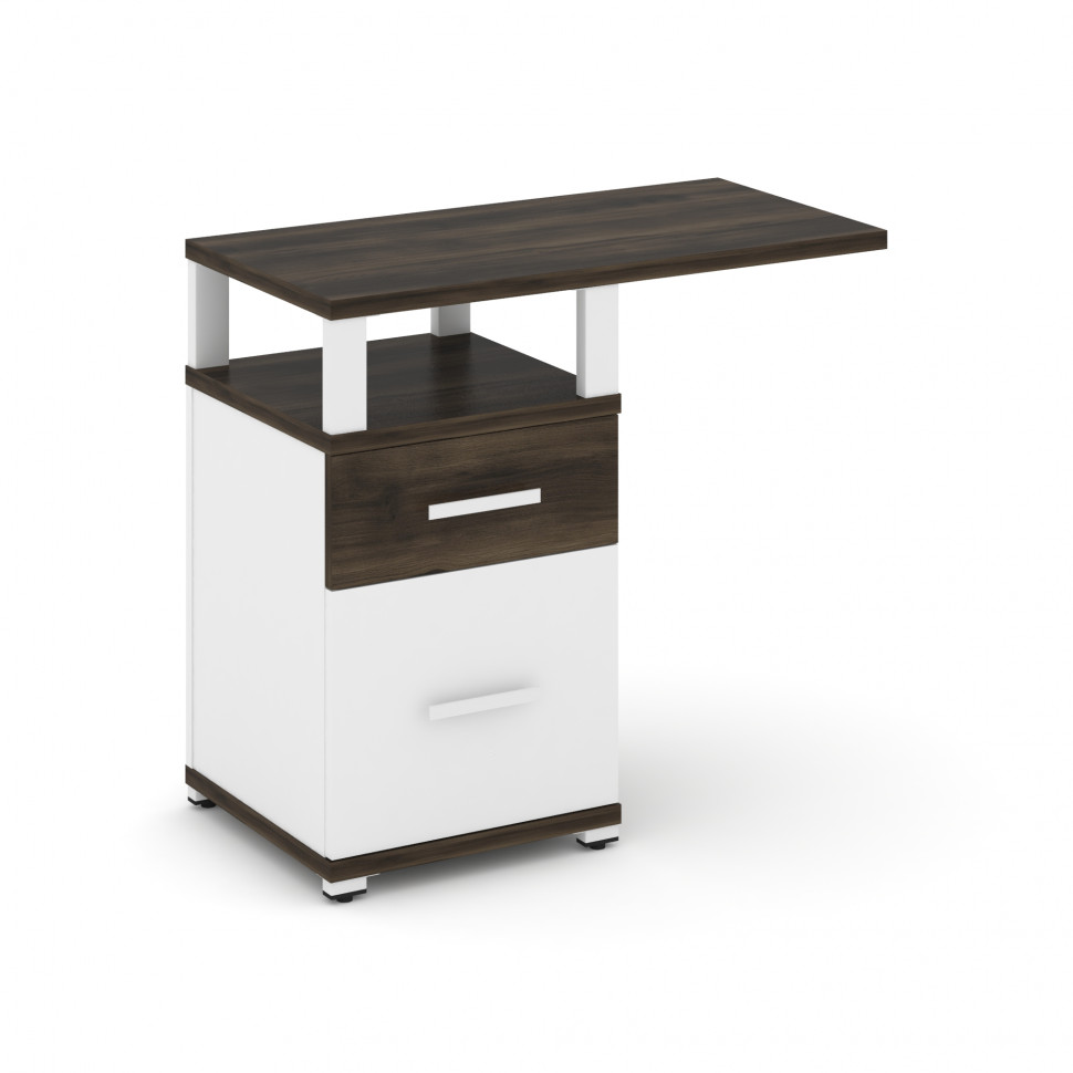 Concept Тумба приставная узкая 1 ящ.+1 распаш. фасад с надставкой широкой CN.TUS-004 W Дуб Мали/Белы Concept Тумба приставная узкая 1 ящ.+1 распаш. фасад с надставкой широкой CN.TUS-004 W Дуб Мали/Белы