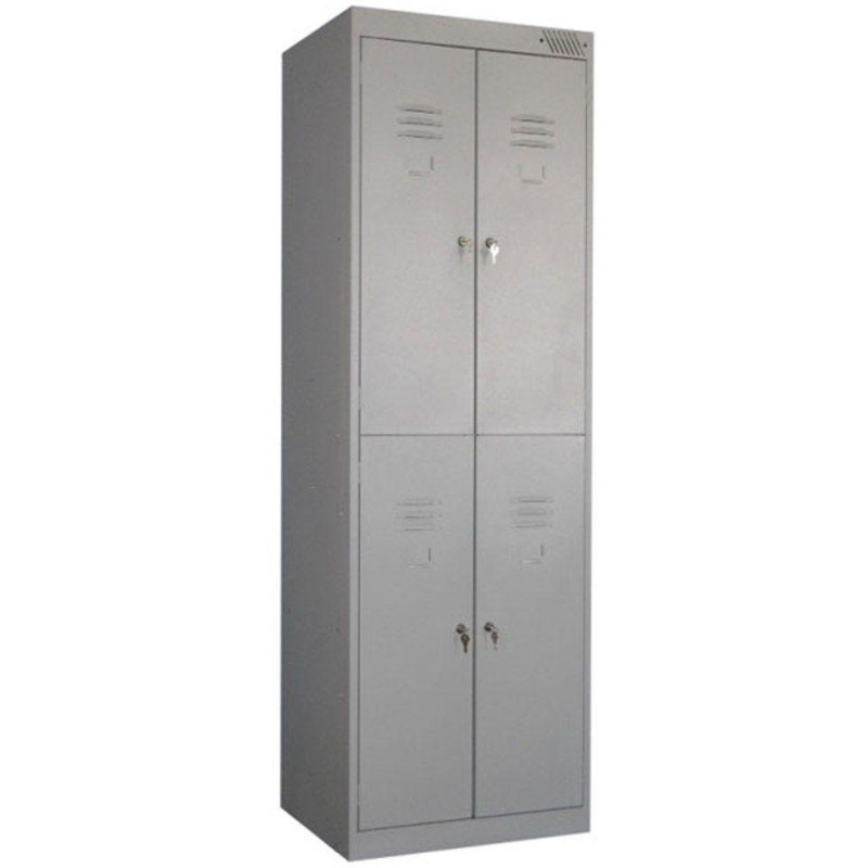 Шкаф для одежды металлический SK6_MZ_ШРК-24-600 2 секции,4 ячейки 600х500х