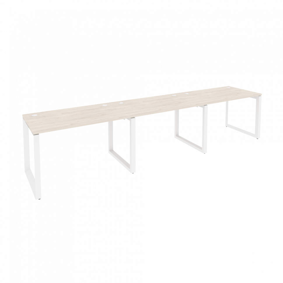 Onix Рабочая станция на О-образном м/к O.MO-RS-3.2.7 Денвер Светлый/Металл Белый 3540*720*750 Onix Рабочая станция на О-образном м/к O.MO-RS-3.2.7 Денвер Светлый/Металл Белый 3540*720*750