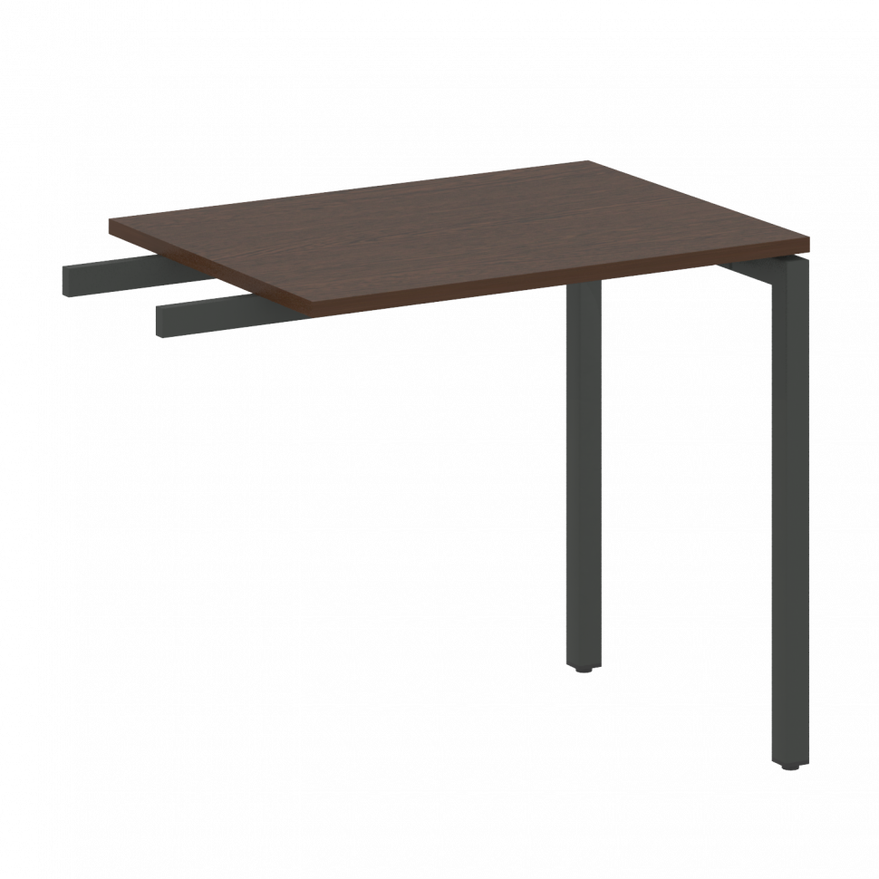 Metal System Quattro Приставной элемент на П-образном м/к 40БП.ПР-2 Венге Цаво/Металл Антрацит 800*6