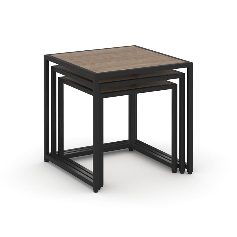 Loft Стол журнальный VR.L-SJK-45 Денвер Светлый/Металл Черный 450*450*450 Loft Стол журнальный VR.L-SJK-45 Денвер Светлый/Металл Черный 450*450*450