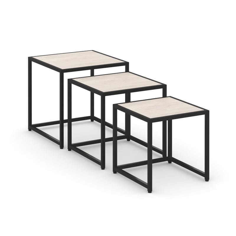 Loft Стол журнальный VR.L-SJK-45 Денвер Светлый/Металл Черный 450*450*450 Loft Стол журнальный VR.L-SJK-45 Денвер Светлый/Металл Черный 450*450*450