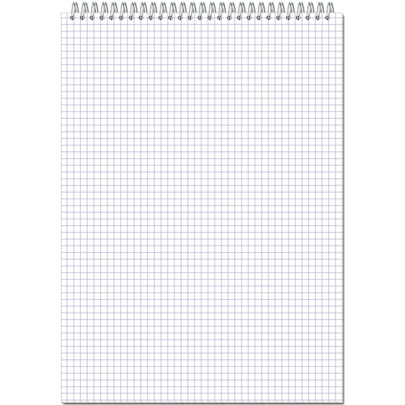 Блокнот А4,40л,клетка,метал.гребень,цв.обложка Стильный Офис 2931