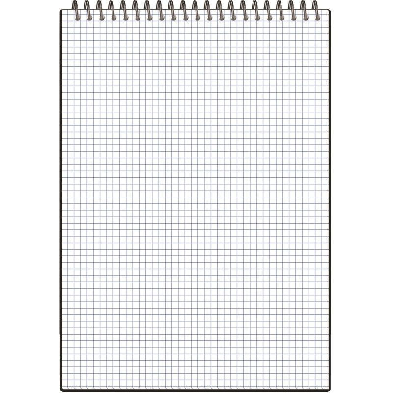 Блокнот А4 80л Attache гребень клетка пластик черн с тиснением