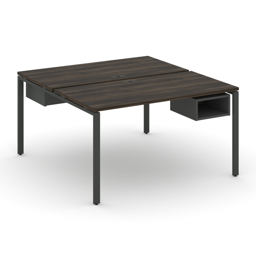 Concept Рабочая станция 2 сторонняя с подвесными тумбами на 2 места CN.DRS-103 Дуб Мали/Антрацит/Мет