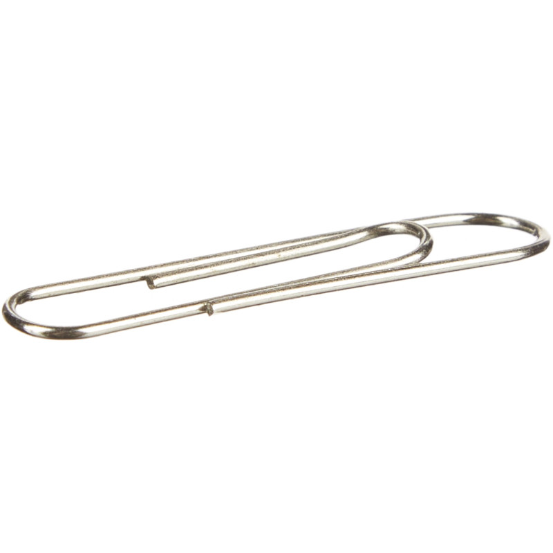 Скрепки KORES с отгибом,никелированные, 33 мм,негофрированные,100шт/уп