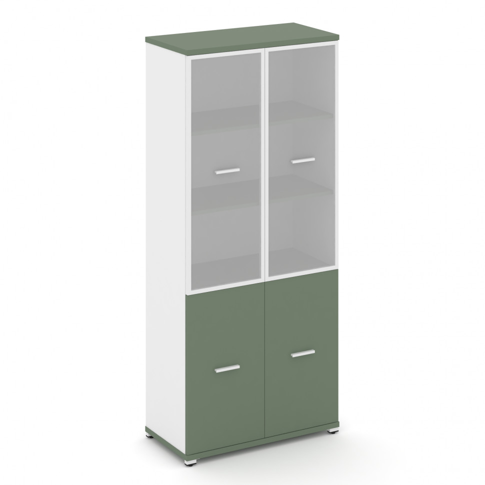 Concept Шкаф 1 широкая секция, 5 ниш CN.STS-512 RMW W Кобо/Белый Бриллиант/Металл Белый/Сатин 836*42