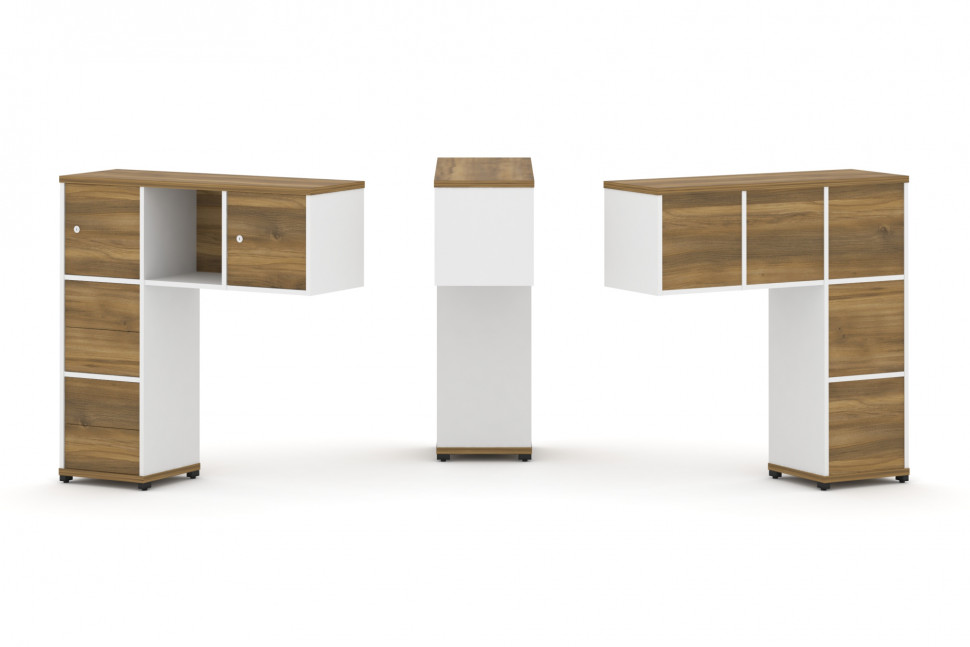 Concept Надставка низкая CN.ONN-004 Сандал Янтарный/Белый Бриллиант/Металл Черный 1099*365*1130