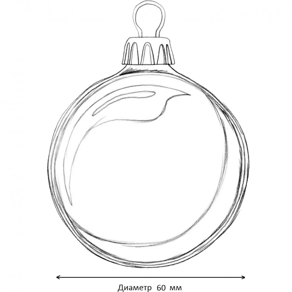 Набор шаров подвесных из полистирола, наб.6 шт / 6x6x6см арт.92707