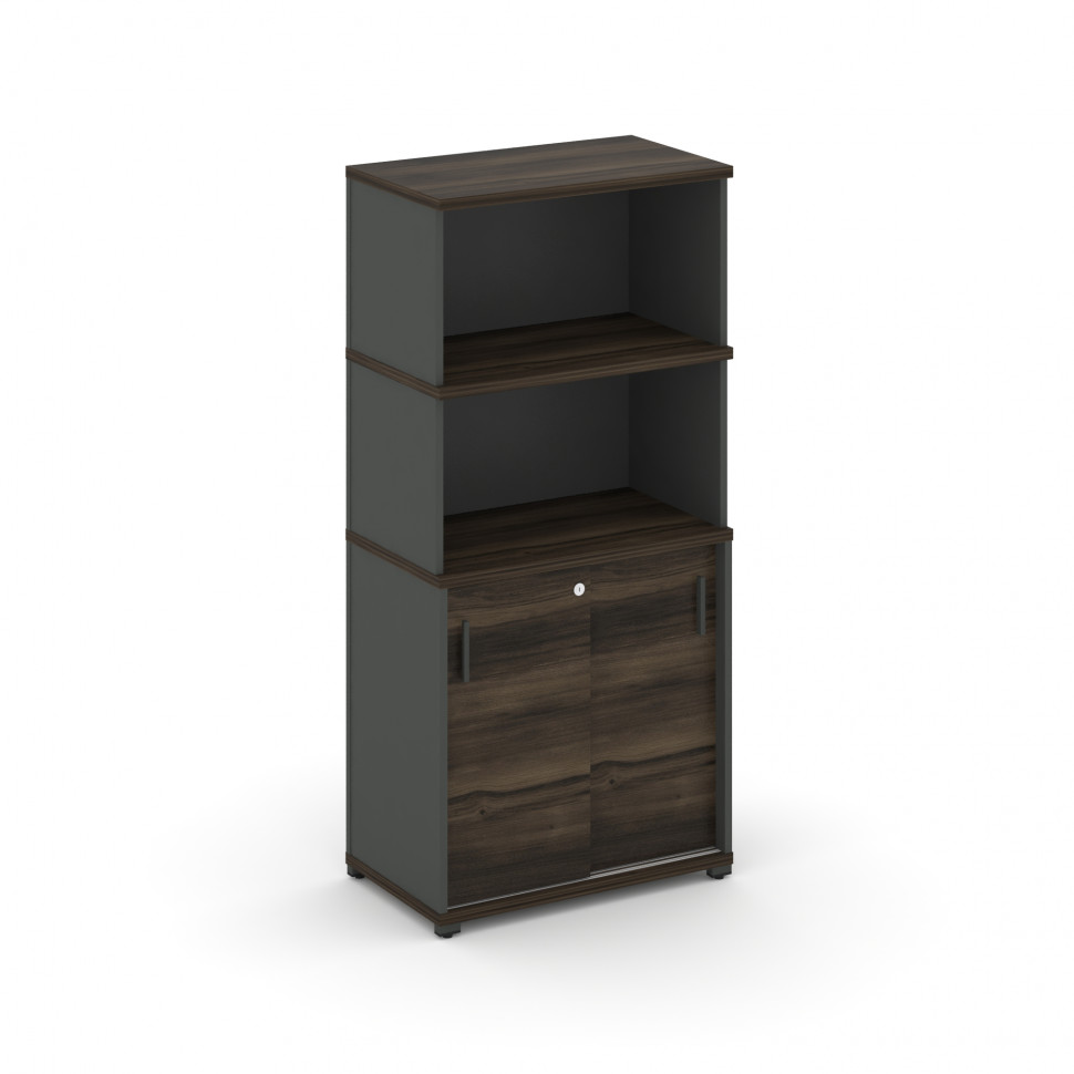 Concept Шкаф-купе опорный/приставной с надставкой выс. CN.SOPK-003 A Дуб Мали/Антрацит/Металл Антрац