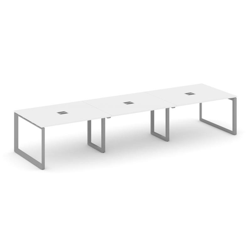 Style Project Стол переговорный SN-59O.SPRG-053 Белый/Металл Серый 4140*1180*750