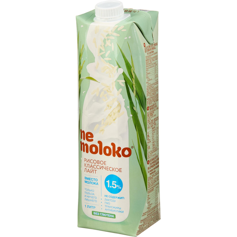 Напиток рисовый Nemoloko Классический лайт, 1л 68203
