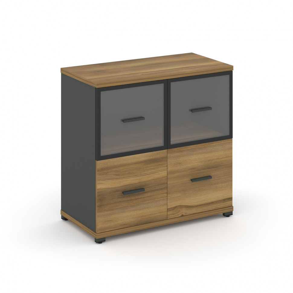 Concept Шкаф 1 широкая секция, 2 ниши CN.STS-212 RPB A Сандал Янтарный/Антрацит/Металл Антрацит/Проз