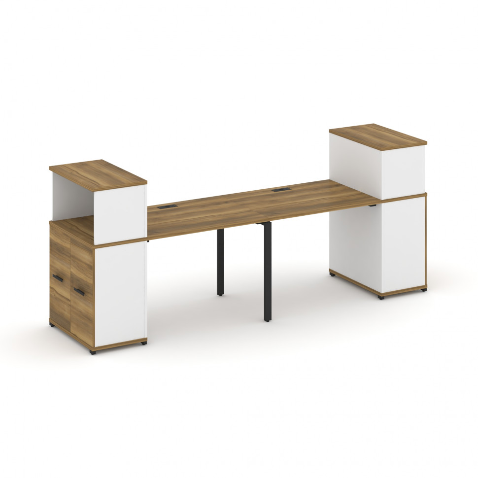 Concept Рабочая станция с опорными распаш. шкафами с надставкой низ. CN.ORS-225 B Сандал Янтарный/Бе Concept Рабочая станция с опорными распаш. шкафами с надставкой низ. CN.ORS-225 B Сандал Янтарный/Бе