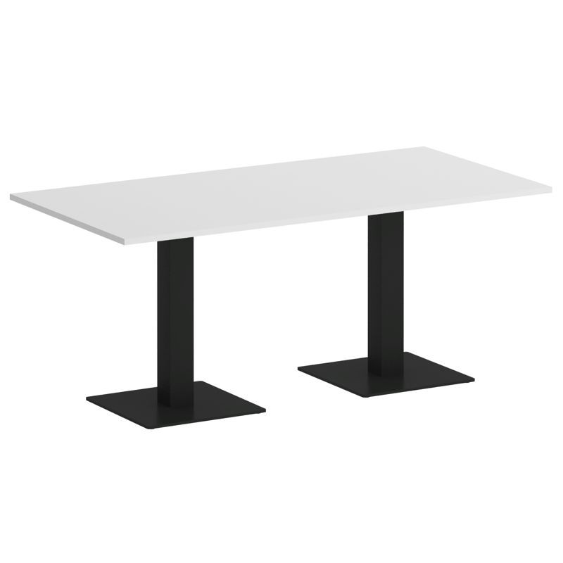 Riva Стол прямоугольный А.СПРГ-4 Белый/Металл Черный 1800*900*750